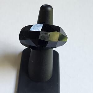 Daniel Swarovski Paris Nirvana Ring: Jet Black Crystal (Flawed, Size US 6 As-Is